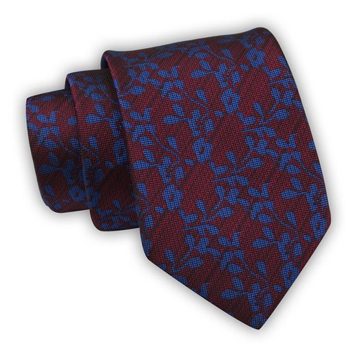 Krawat Alties (7 cm) - Bordowy, Kwiatowy Wzór KRALTS0553 ze sklepu JegoSzafa.pl w kategorii Krawaty - zdjęcie 123136618