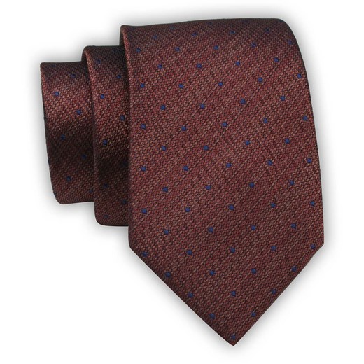 Krawat Alties (7 cm) - Miedziano Brązowy w Drobny Groszek KRALTS0560 ze sklepu JegoSzafa.pl w kategorii Krawaty - zdjęcie 123136696