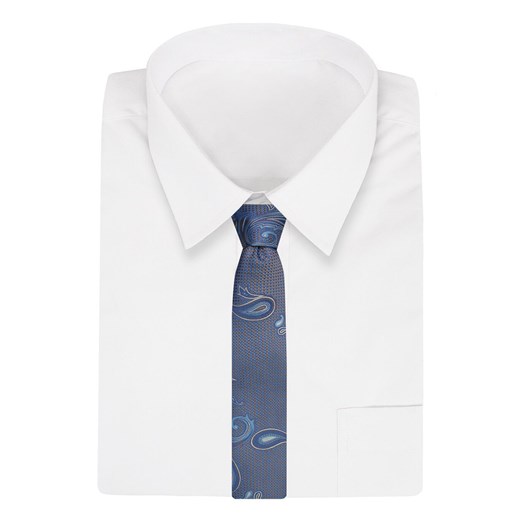 Krawat Alties (7 cm) - Wzór w Duże Paisley, Niebieski KRALTS0571 Alties JegoSzafa.pl