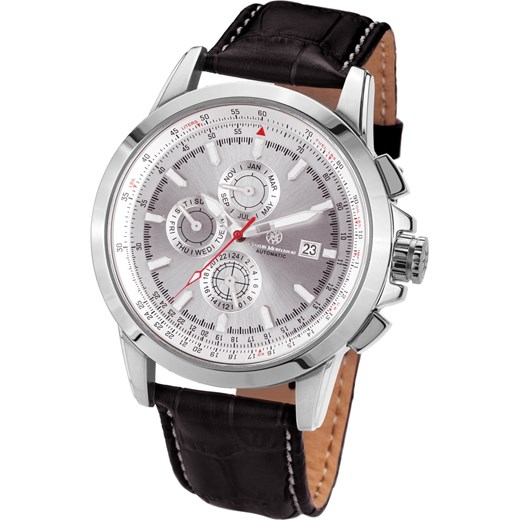 Zegarek automatyczny "Aerotime II" w kolorze srebrno-czarnym Mathis Montabon onesize okazja Limango Polska