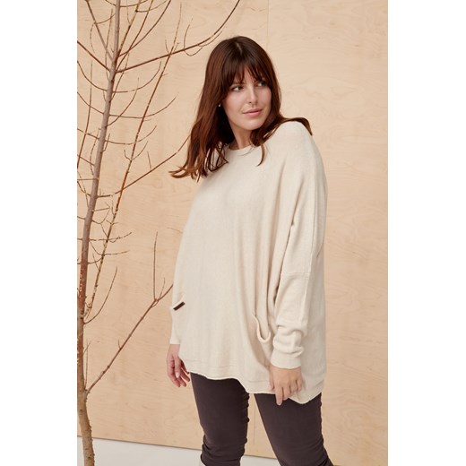 Sweter damski Blue Shadow z okrągłym dekoltem 
