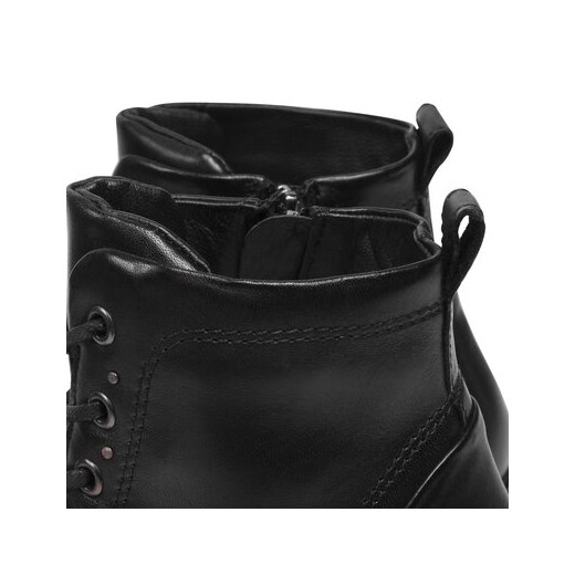 Lasocki botki sznurowane na obcasie zimowe 