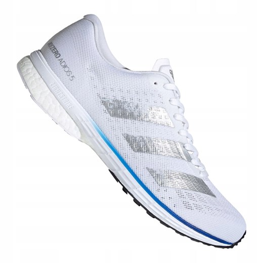 Buty biegowe adidas adizero Adios 5 M FV7334 białe niebieskie srebrny 43 1/3 ButyModne.pl