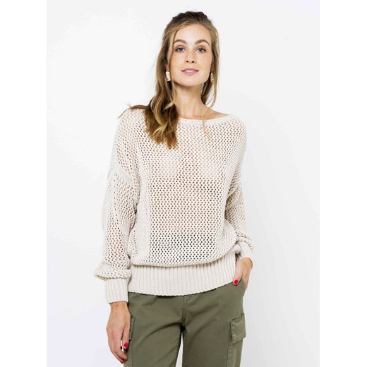 CAMAIEU écru/kremowy damski sweter - M Camaieu XL Differenta.pl