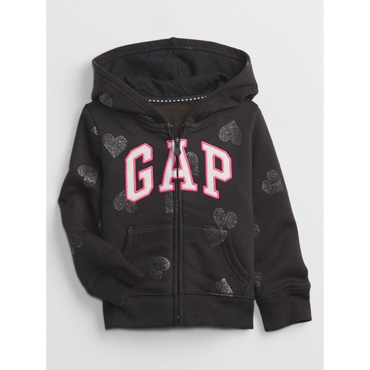 GAP Sweter dziewczęcy czarny Logo - 86-92 Gap 110 promocja Differenta.pl