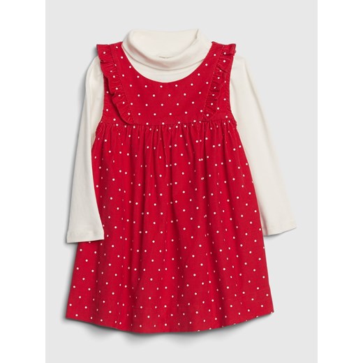 GAP Sukienka dziecięca Czerwony Biały - 0-3M Gap 0-3M Differenta.pl okazyjna cena