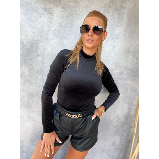 Body welurowe PARIS, black Ricca Fashion uniwersalny Ricca Fashion