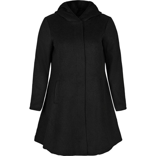 ZIZZI CZARNY PŁASZCZ BOMBKA WEŁNA 758A Zizzi 50 MY SIZE