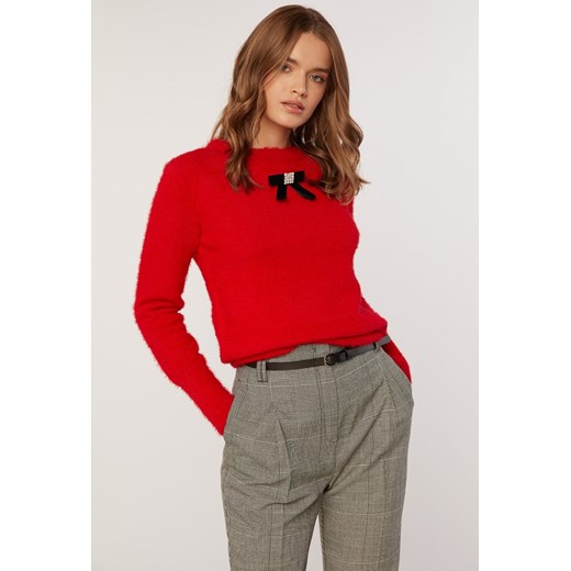 Sweter damski z kokardką S MONNARI