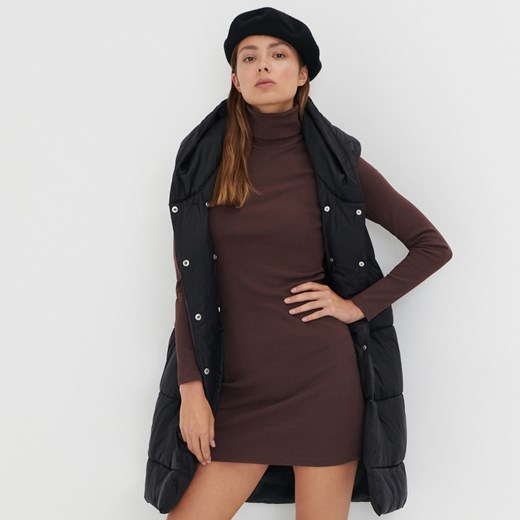 Sinsay - Sukienka mini z golfem - Brązowy Sinsay XL Sinsay