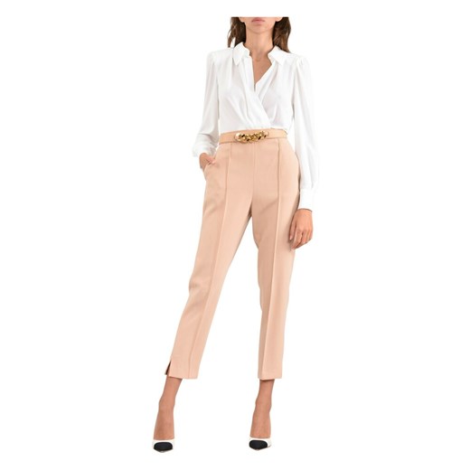 Elisabetta Franchi, Combination jumpsuit with trousers and crossover blouse Beżowy, female, rozmiary: 42 IT,44 IT,46 IT,40 IT Elisabetta Franchi 42 IT showroom.pl