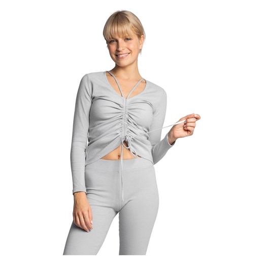 Lalupa, Bawełniana bluzka Szary, female, rozmiary: S,M,2XL,L,XL Lalupa L showroom.pl