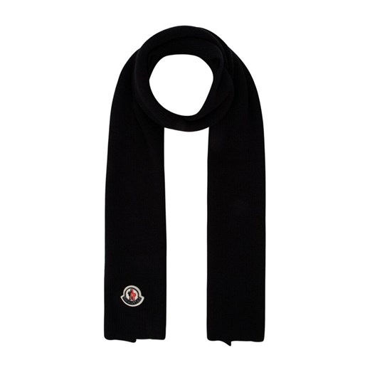 Moncler, Scarf With Logo Czarny, male, rozmiary: L,M Moncler M showroom.pl