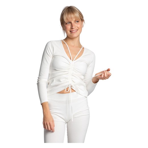 Lalupa, Bawełniana bluzka Beżowy, female, rozmiary: M,2XL,S,XL,L Lalupa XL showroom.pl