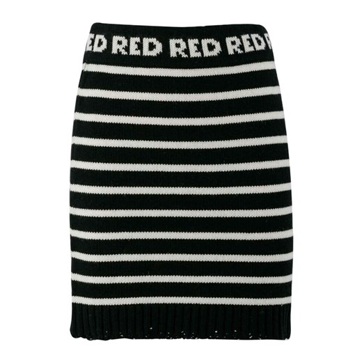 RED Valentino, Striped blend knitted mini skirt Czarny, female, rozmiary: M,S,XS Red Valentino S showroom.pl wyprzedaż