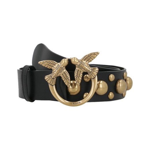 Pinko Skórzany pasek LOVE MAXY STUDS Pinko M Gomez Fashion Store