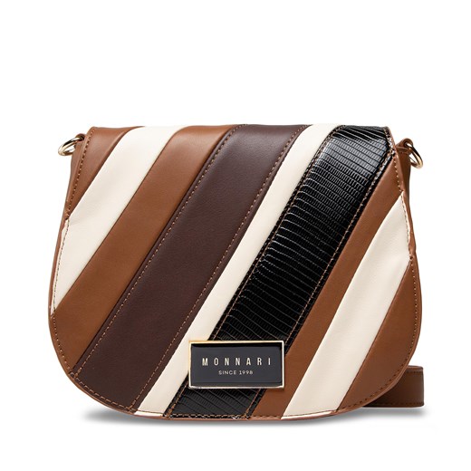 Torebka MONNARI - BAG3520-M17 Brown With Black wyprzedaż eobuwie.pl