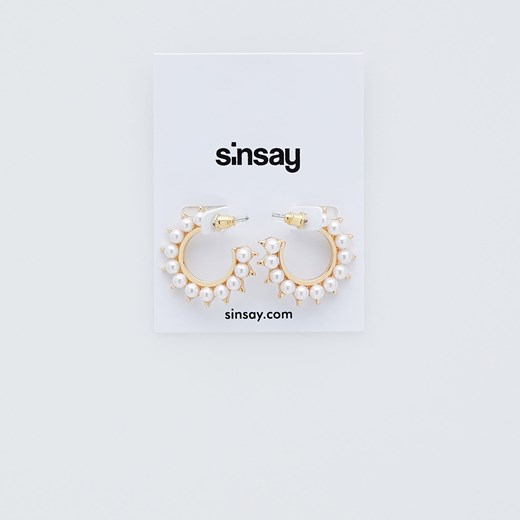 Sinsay - Kolczyki - Złoty Sinsay Jeden rozmiar Sinsay okazyjna cena