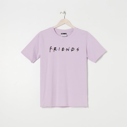 Sinsay - Koszulka Friends - Fioletowy Sinsay XS wyprzedaż Sinsay