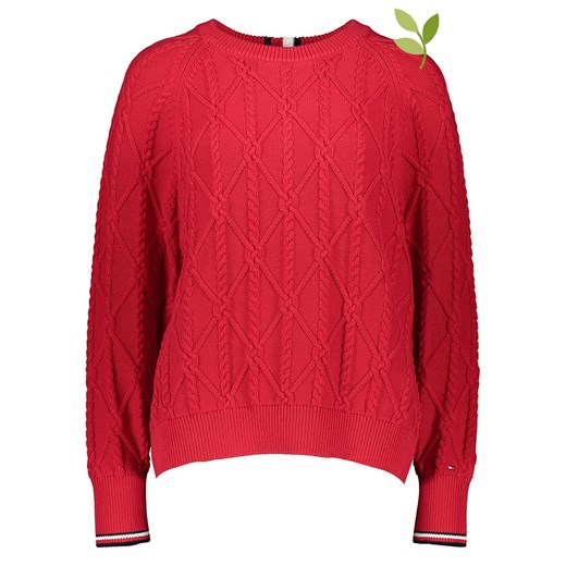 Sweter w kolorze czerwonym Tommy Hilfiger S wyprzedaż Limango Polska