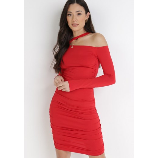 Czerwona Sukienka Mellessa ze sklepu Born2be Odzież w kategorii Sukienki - zdjęcie 124241655