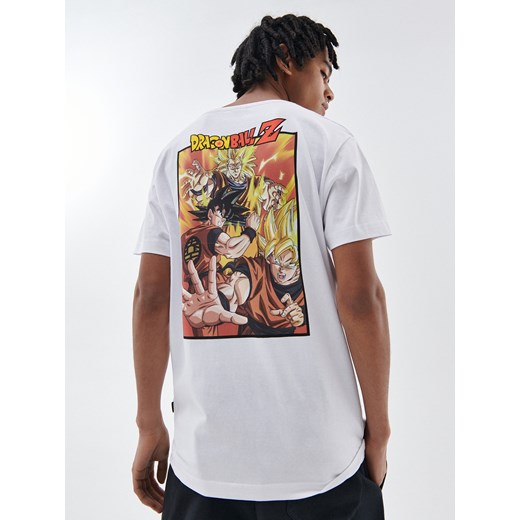 Cropp - Koszulka z nadrukiem Dragon Ball - Biały Cropp XS okazja Cropp