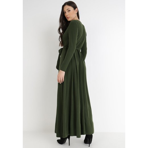 Sukienka Born2be z długimi rękawami maxi elegancka 