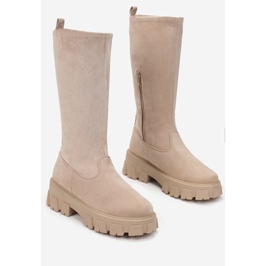 Beżowe Kozaki Kalathe Renee 39 renee.pl