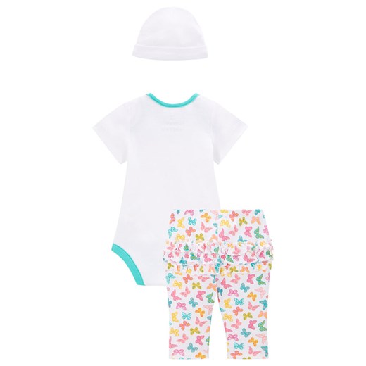 Body niemowlęce z krótkim rękawem + spodnie + czapeczka (kompl. 3-częściowy), 56/62 bonprix okazyjna cena
