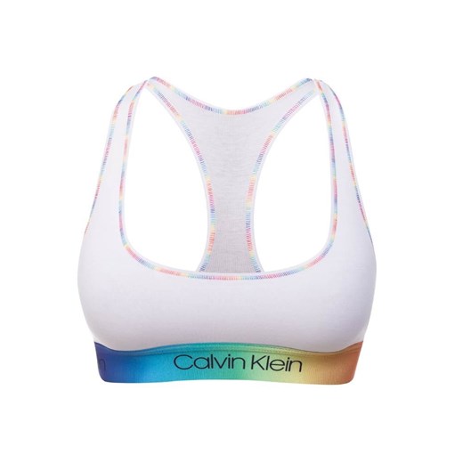 CALVIN KLEIN DAMSKI BIUSTONOSZ STANIK SPORTOWY UNLINED BRALETTE WHITE QF6538E Calvin Klein Underwear XS promocyjna cena messimo
