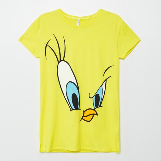 Cropp - Koszula nocna Looney Tunes - Żółty Cropp S Cropp wyprzedaż