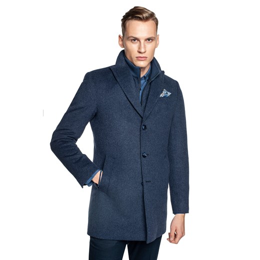 Niebieski płaszcz typu dyplomatka Recman WORSLEY Recman 48 Eye For Fashion