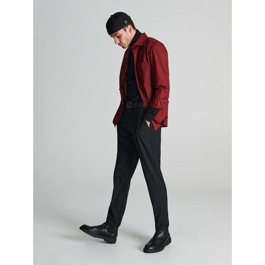 Sinsay - Koszula regular fit - Bordowy Sinsay L Sinsay