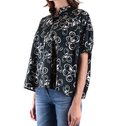 Koszula damska ASPESI w abstrakcyjnym wzorze z krótkim rękawem 