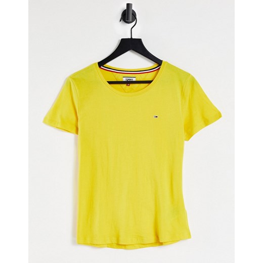 Tommy Jeans – Żółty T-shirt z miękkiego dżerseju Tommy Jeans M Asos Poland okazja