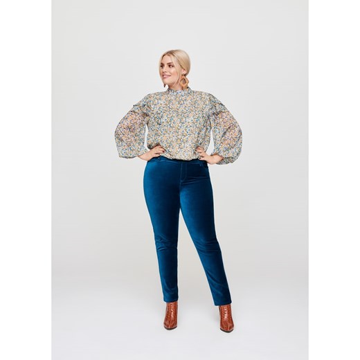 Bluzka w kolorze biało-błękitno-żółtym Rock Your Curves By Angelina K. 50 okazja Limango Polska