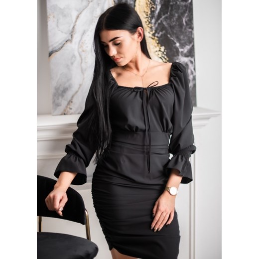 Sukienka Sanah czarna Fason Uniwersalny Sklep Fason