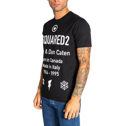 dsquared2 - Dsquared2 T-shirt Mężczyzna - BORN IN CANADA - Czarny Dsquared2 XXL Italian Collection