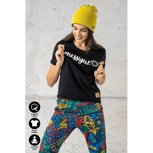 Koszulka #nessigirl Petite Black - IYB-90NG2 Nessi Sportswear L okazyjna cena Nessi Sportswear