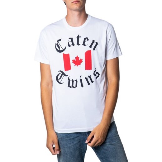 Dsquared T-shirt Mężczyzna - Bandiera Canada - Biały M Italian Collection