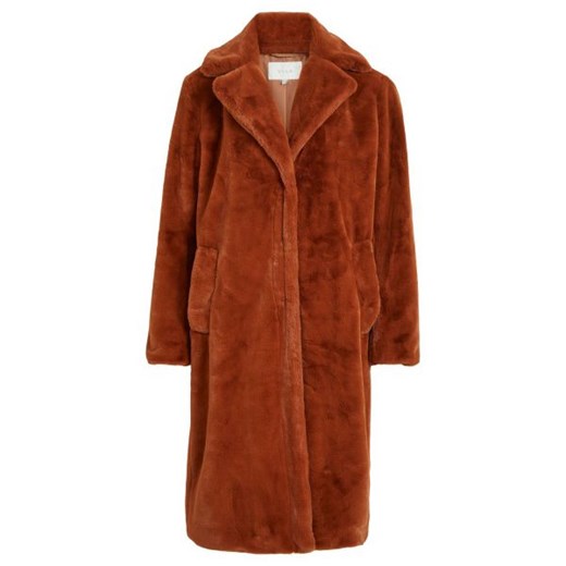 Vila Clothes Płaszcz Kobieta - Koda Faux Fur Coat/1 - Brązowy 36 Italian Collection
