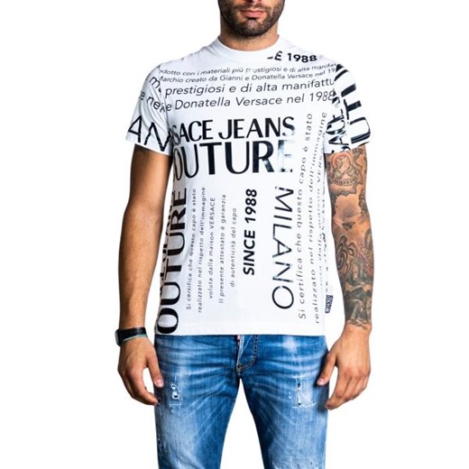 versace jeans couture - Versace Jeans Couture T-shirt Mężczyzna - LOGO SCRITTA - S Italian Collection