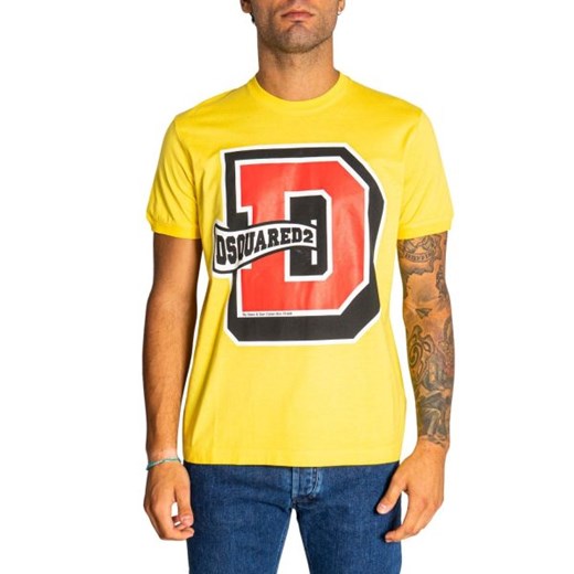 dsquared2 - Dsquared2 T-shirt Mężczyzna - LOGO BIG LETTER - Żółty Dsquared2 S Italian Collection