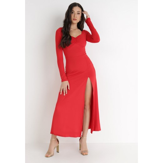 Czerwona Sukienka Hippeira ze sklepu Born2be Odzież w kategorii Sukienki - zdjęcie 124710529