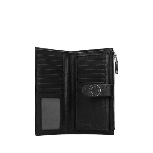 Skórzany portfel w kolorze czarnym - (S)19 x (W)9,5 x (G)2,5 cm Wojas onesize wyprzedaż Limango Polska