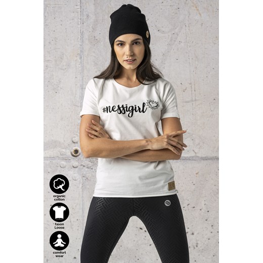 Koszulka #nessigirl Loose White - ITB-00NG Nessi Sportswear XL promocja Nessi Sportswear