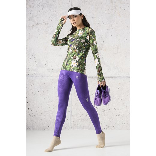 Legginsy z Pasem Shiny 2 Purple - OSLP-1260T Nessi Sportswear M/L promocja Nessi Sportswear