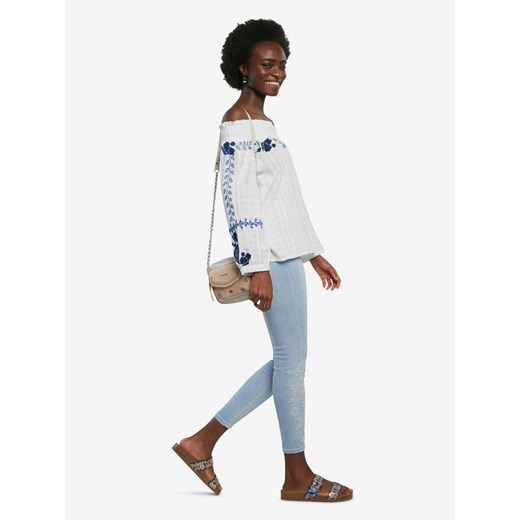 Jeansy damskie niebieskie Desigual casualowe