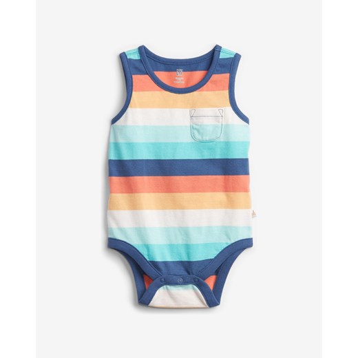 GAP Pocket Print Body dziecięce Niebieski Pomarańczowy Gap 0-3 miesięcy okazja BIBLOO