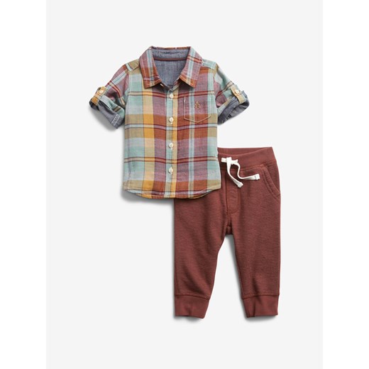 GAP Jul Plaid K2W Zestaw dziecięcy Czerwony Wielokolorowy Gap 18-24 miesięcy BIBLOO promocja